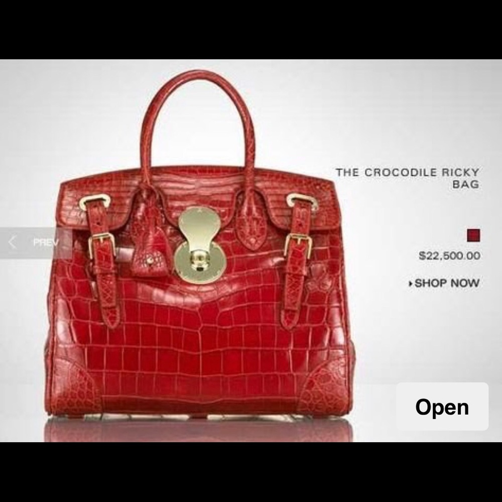 SOLD Ralph Lauren Crocodile Ricky Bag - Picture 8 of 8